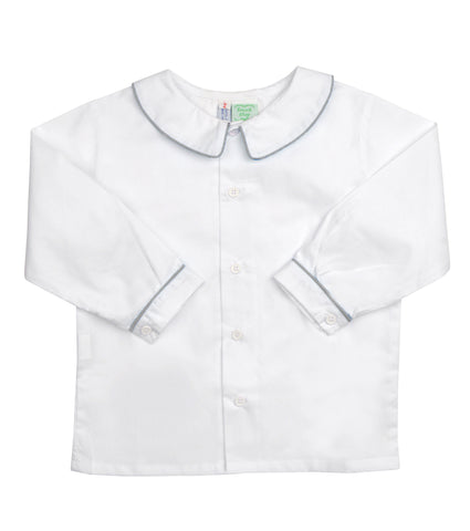 White Peter Pan Shirts with Coloured Piping | Amelia Brennan