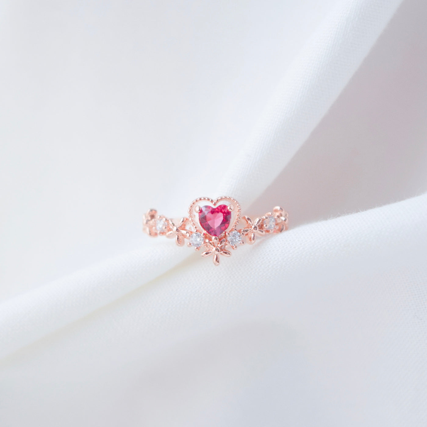Ruby Rosa Ring | Made in Korea | Dainty Jewellery – Aurelia Atelier