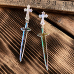 Load image into Gallery viewer, Slayer Dagger Earrings Iridescent
