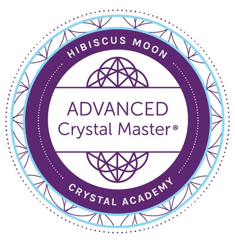 Hibiscus Moon Advanced Crystal Master Round Badge