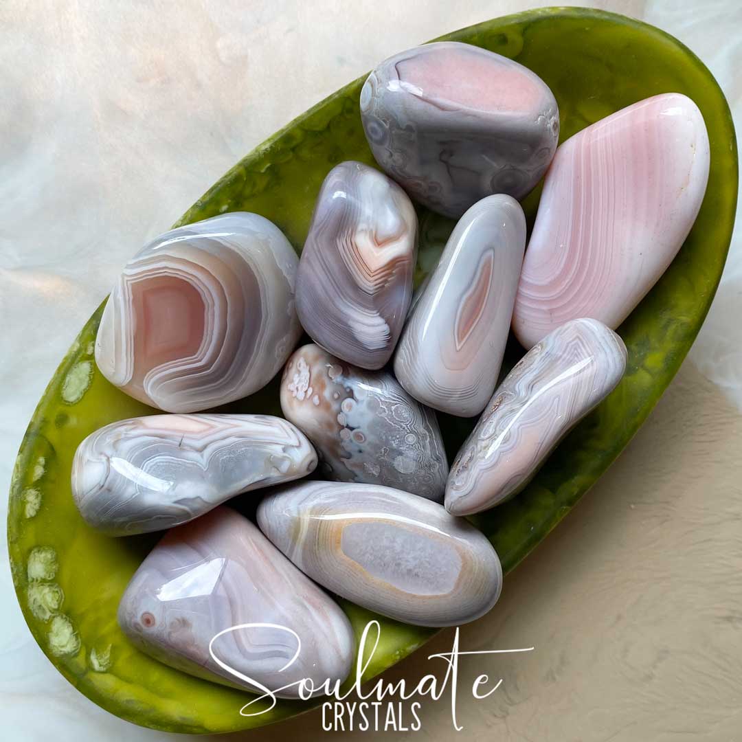 Apricot Agate Tumbled Stone Multiple Sizes Available Tumbled Pink Agate  Crystal Pink Botswana Agate Gemstone Polished Peach Agate 