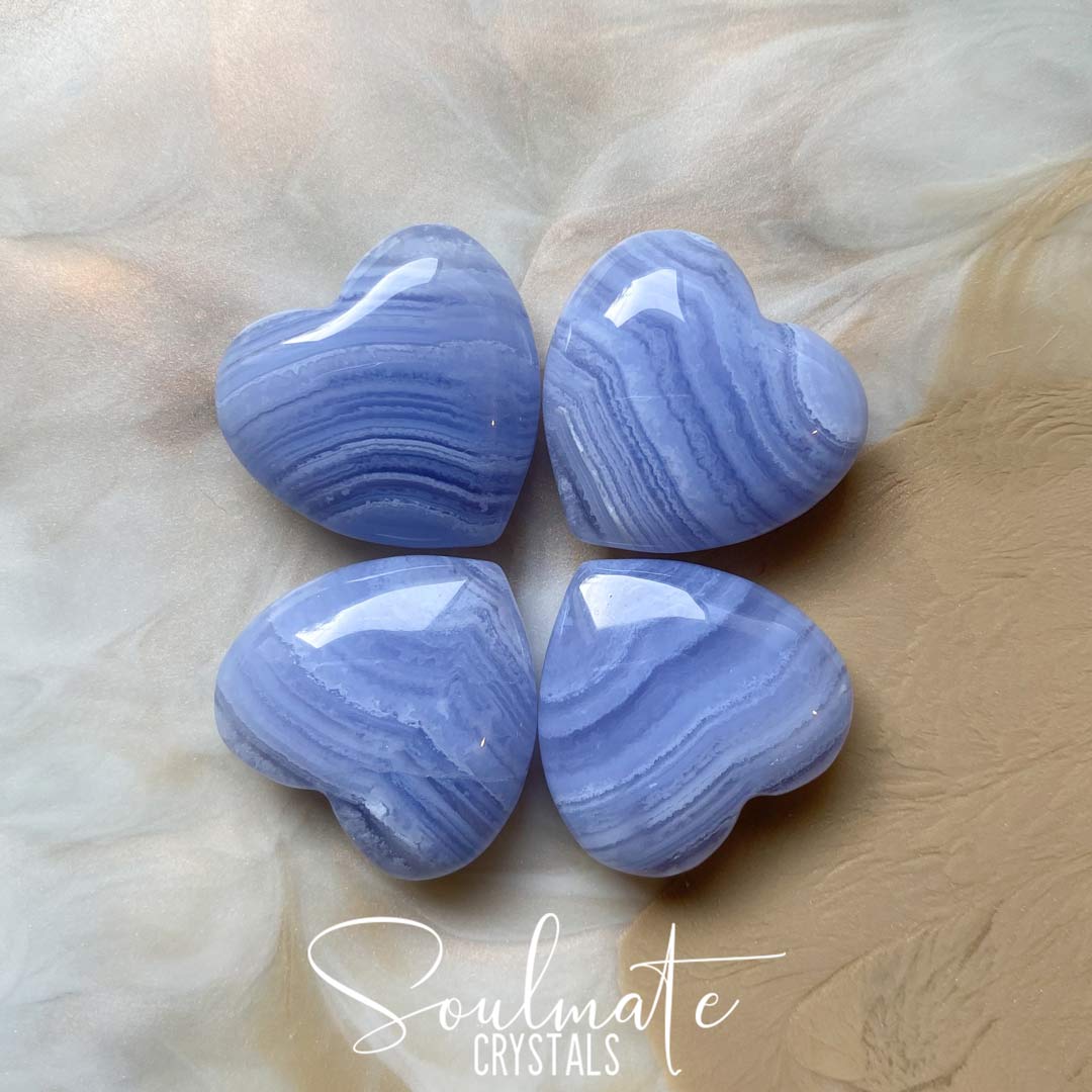 BLUE LACE AGATE RAW NATURAL STONE X-JUMBO GRADE AAA - Soulmate Crystals