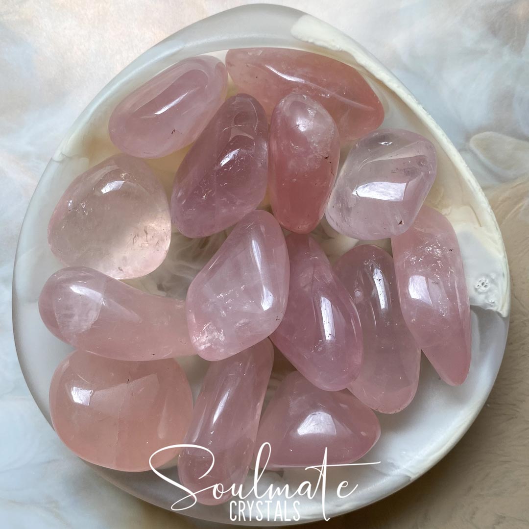 PINK GIRASOL QUARTZ TUMBLED STONE LARGE - Soulmate Crystals