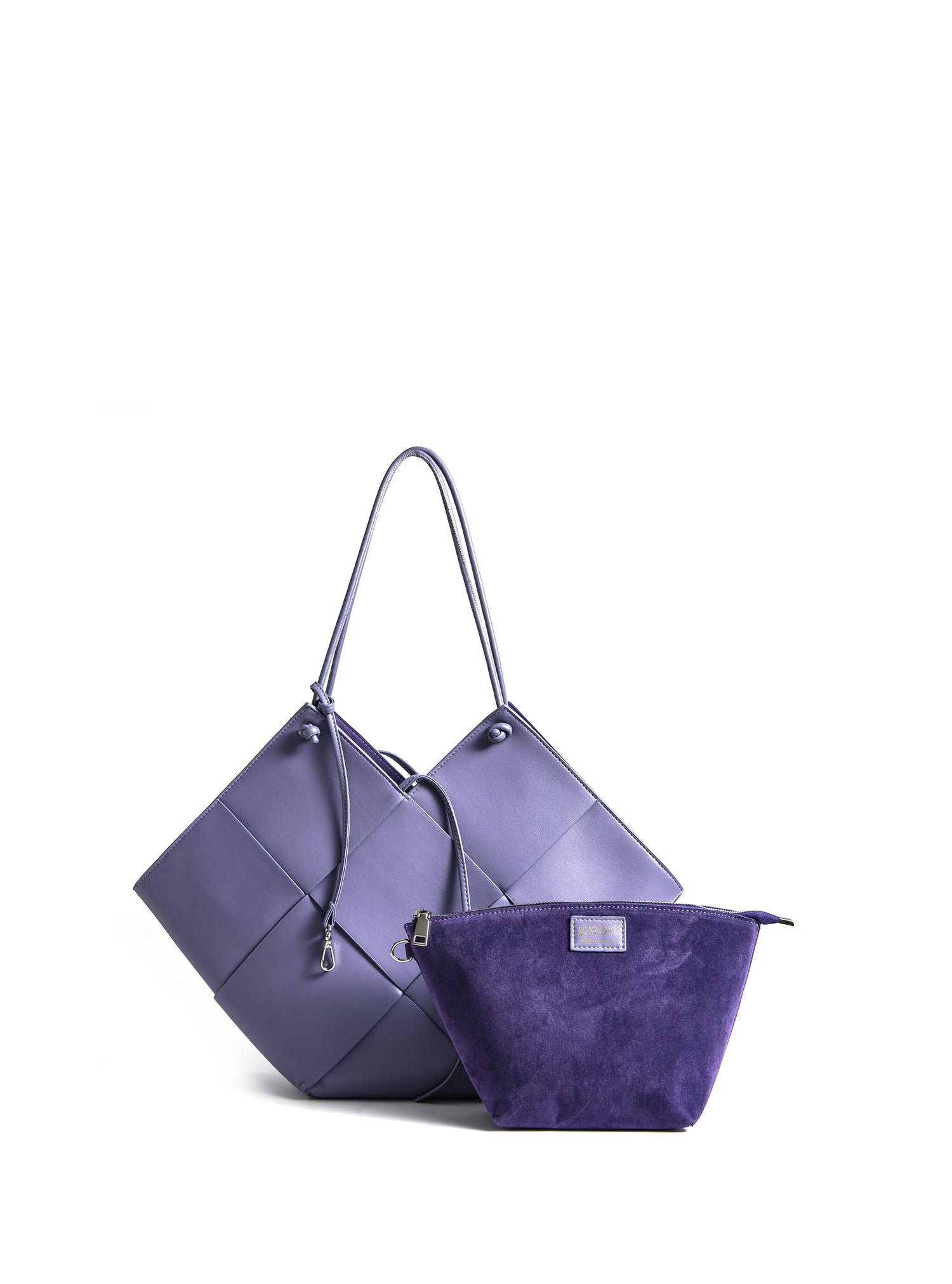 dark purple leather handbag