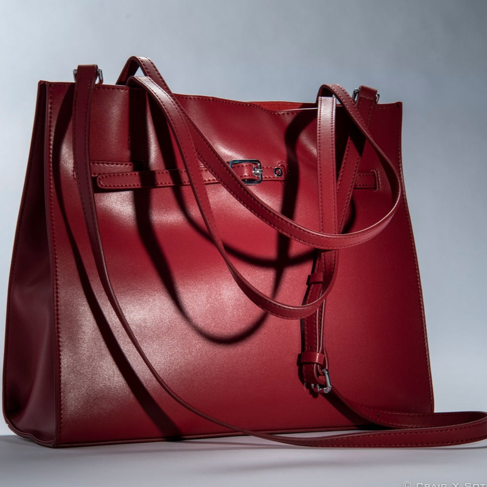 O-Free Genuine Leather Fashion Handbag, Wine – Bob Oré