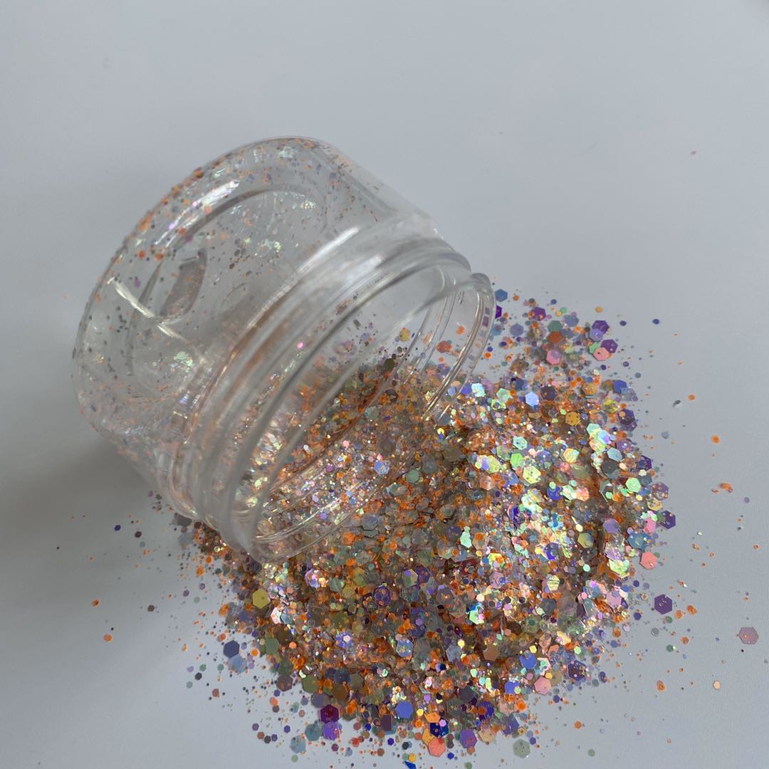 AT-BZ Creative Chunky Mix 1Kg Bulk Body Mixed Glitter Flakes Cosmetics Chunky Glitter Bulk