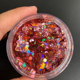 Wholesale Polyester Holographic Body Face Nail Glitter Mix With Shaker Jar Bottle Packing