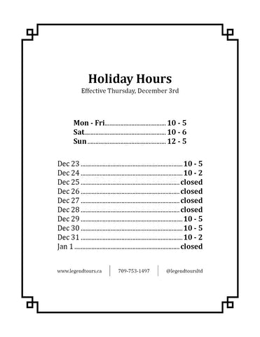 holiday hours 2020