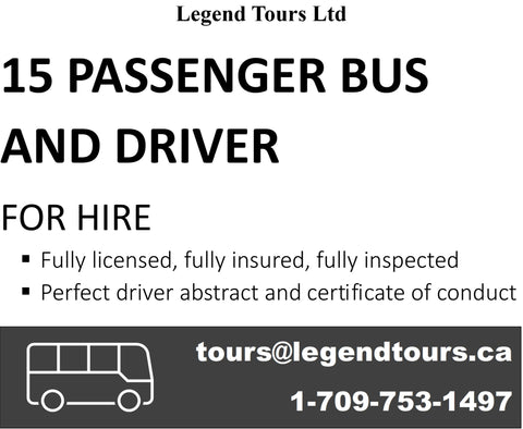 bus and driver for hire with Legend Tours, contact us by phone or email