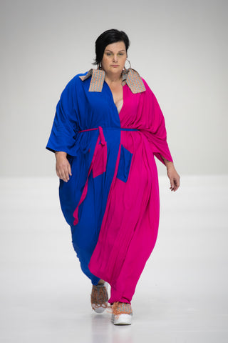 Zero Waste Plus Size Contrast Jumpsuit