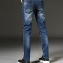 Spring Autumn 2021 Men Smart Jeans Business Fashion Straight Regular Blue Stretch Denim Trousers Men jeans Plus Size 28-38