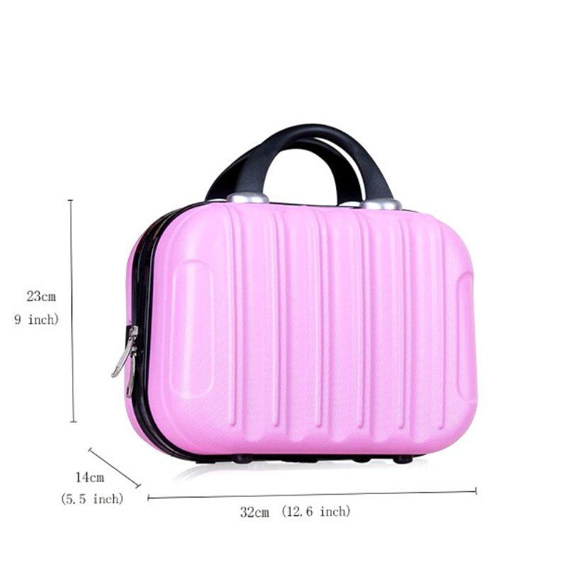 baby pink hard shell suitcase