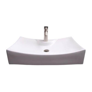 Barclay 4-9002WH Chalmers Wall Hung 26 1 - Hole Rect  - White