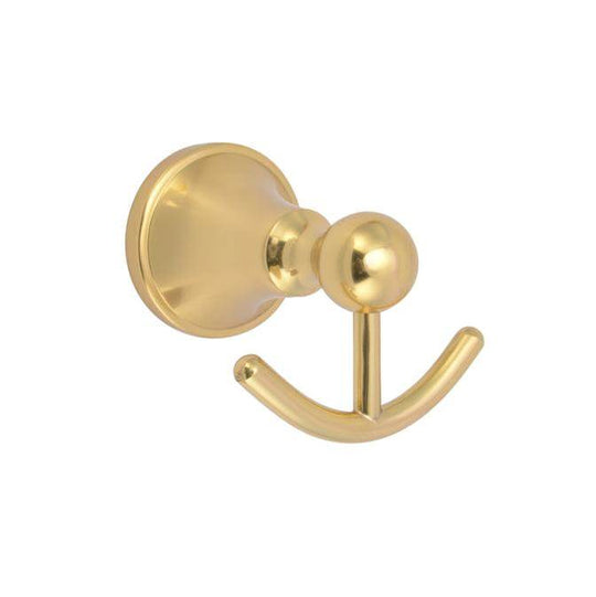 Double Robe Hook - 46mm - Antique Brass - Furnica