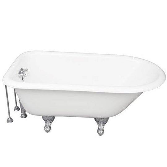 Griffin 61″ Cast Iron Slipper Tub Kit – Brushed Nickel Accessories