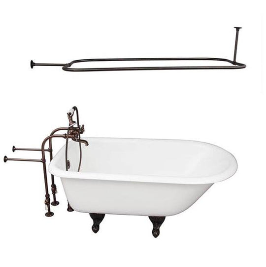 Griffin 61″ Cast Iron Slipper Tub Kit – Brushed Nickel Accessories