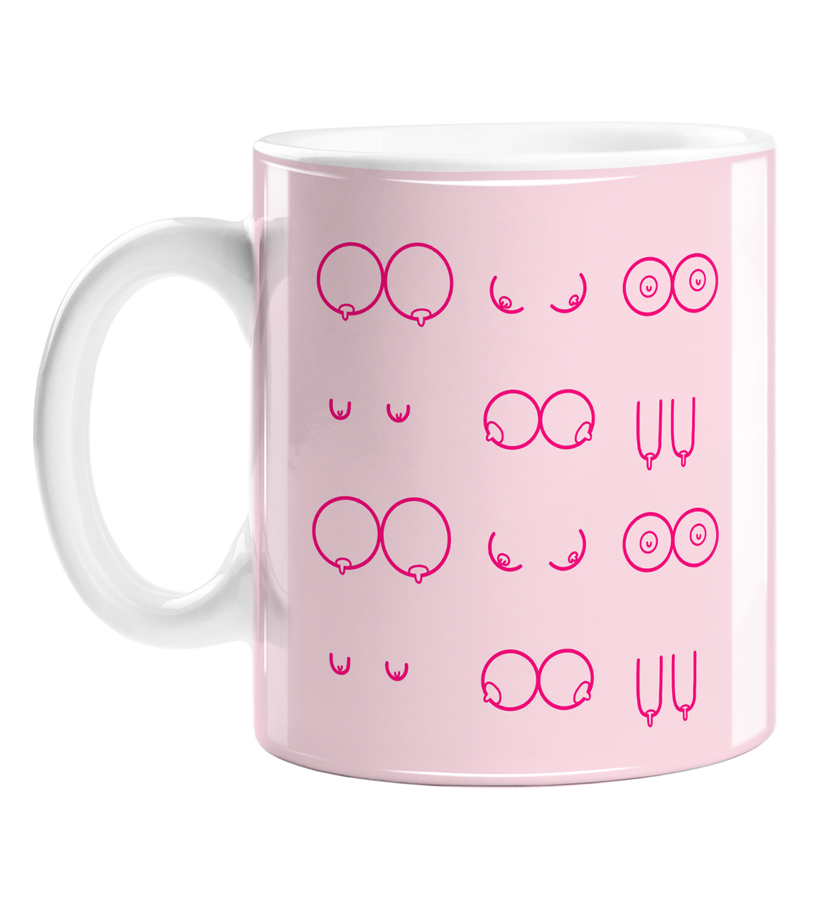 Boobs Feminine Aesthetic Art Coffee Mug by Miss Monroe Studio