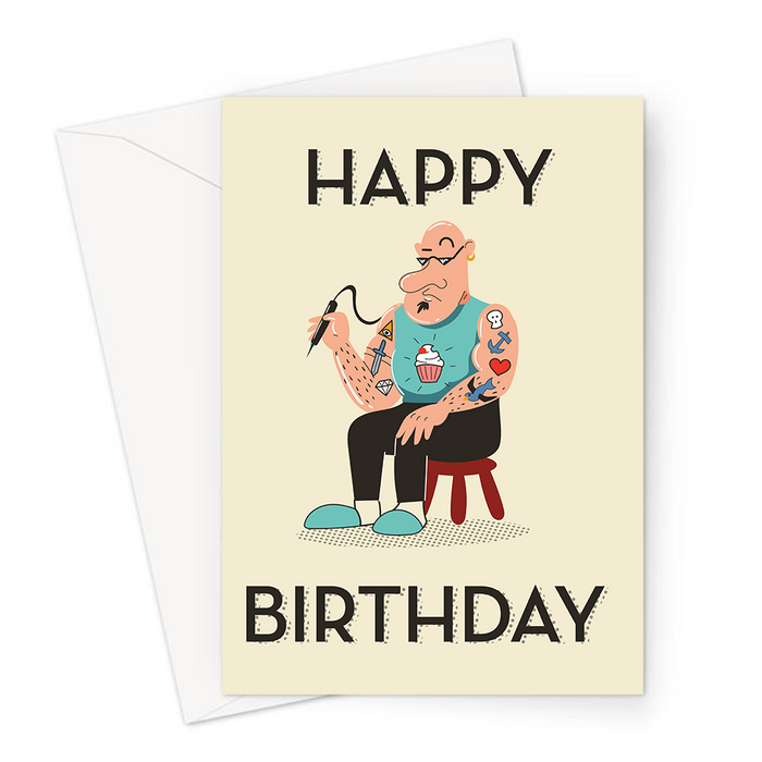 Tattoo Birthday Card  Scribbler