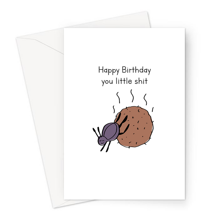 Happy Birthday You Little Shit Greeting Card | Funny Birthday Card ...