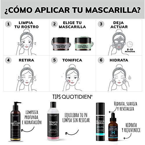 Mascarilla Facial Detox de Carbón Activado + Arcillas Puras (Kaolin y Bentonita) + Cera de Arroz + Extractos Naturales- 94% Ingredientes Naturales (Mayoreo)