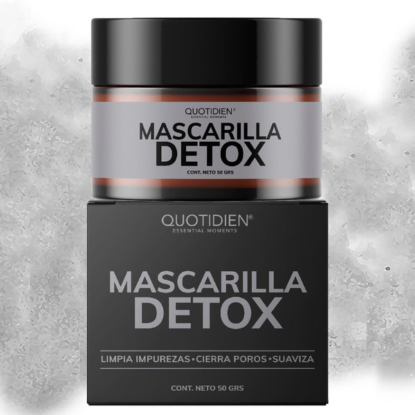 Mascarilla Facial Detox de Carbón Activado + Arcillas Puras (Kaolin y Bentonita) + Cera de Arroz + Extractos Naturales- 94% Ingredientes Naturales (Mayoreo)