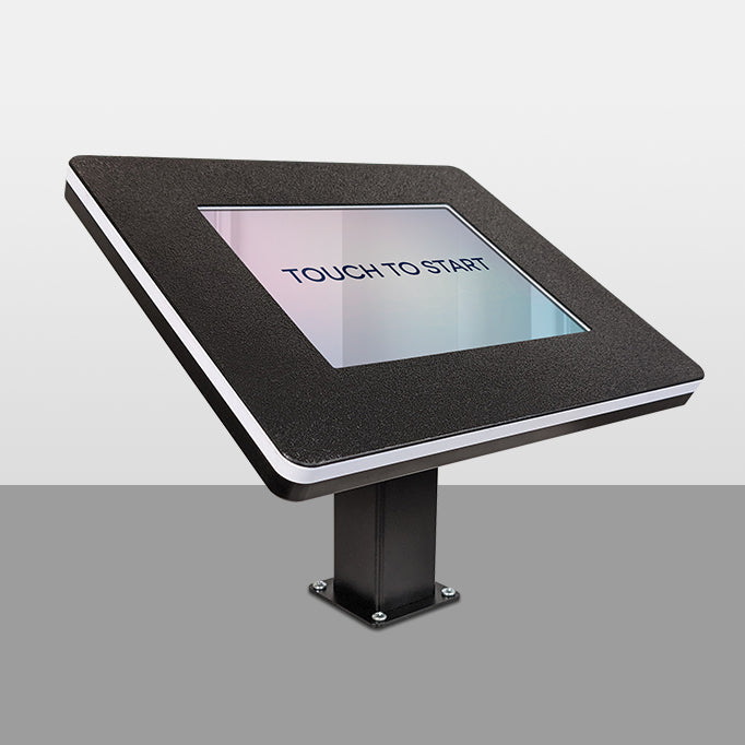 Permanent mounting points can be used to affix a kiosk to any surface.