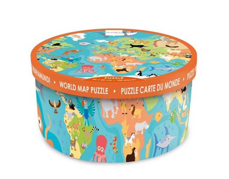 Scratch Europe - Puzzle XXL - 100pcs - Animals of the World – Good to Play