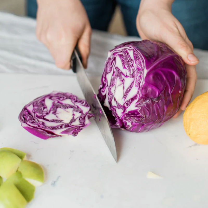 Cutting cabbage