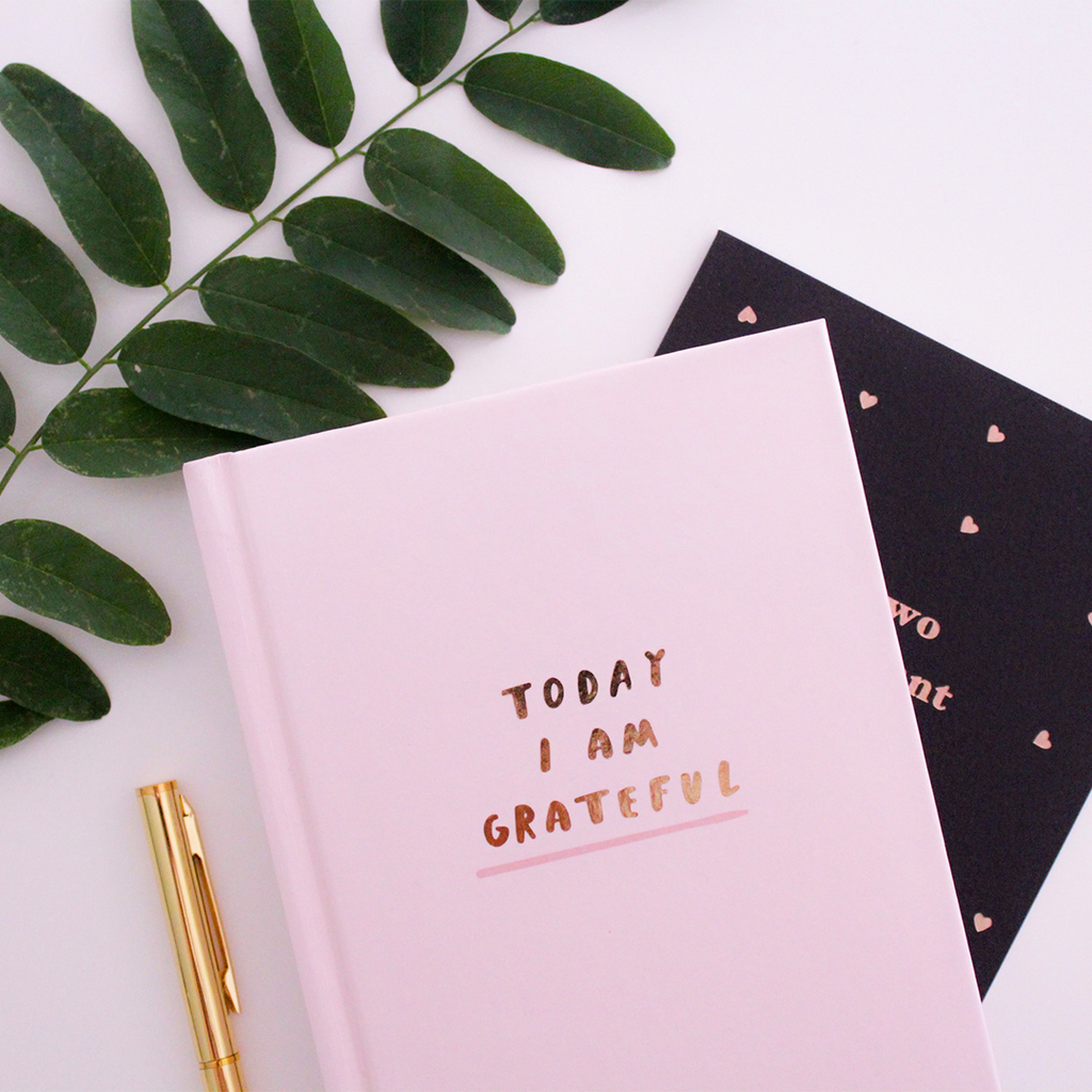 Pretty pink gratitude journal