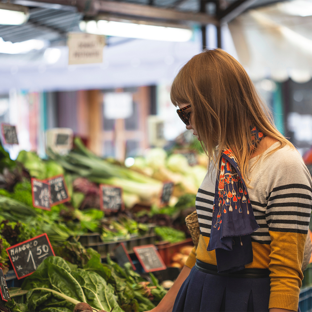 Woman at farmer's market