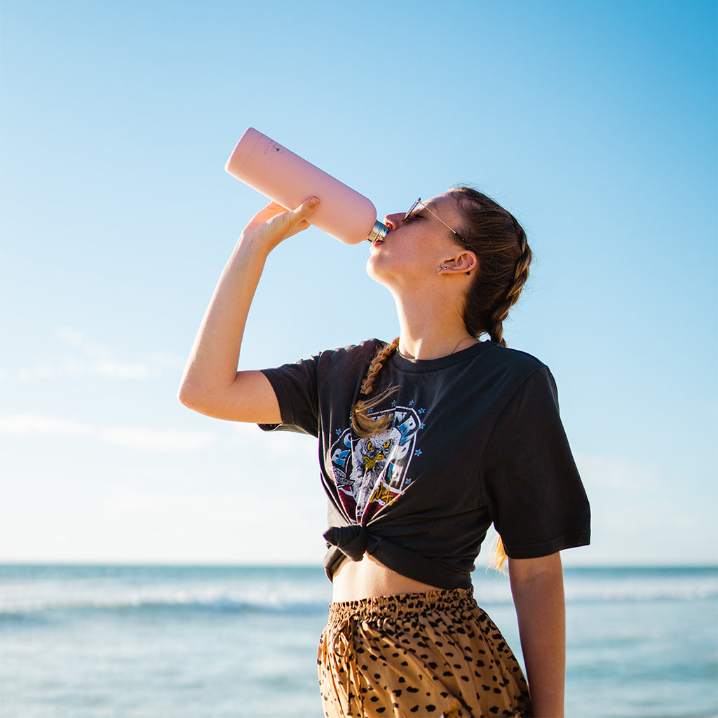 Drinking a shake