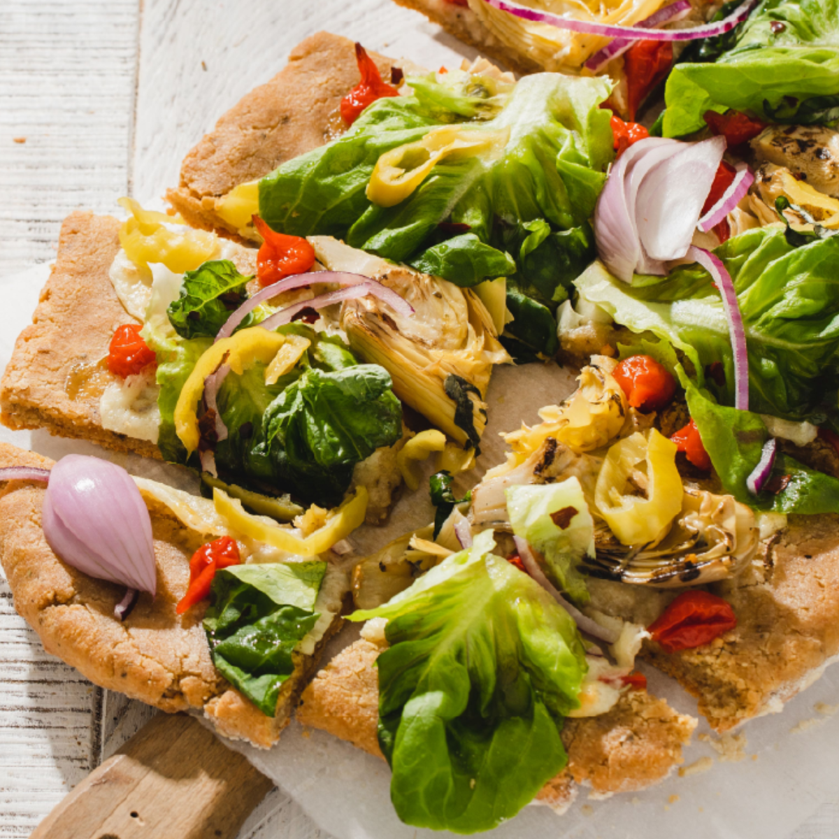 Spring Salad Pizza