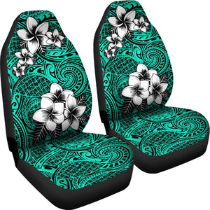 Alohawaii Car Seat Covers - Tribe Plumeria Turquoise - AH J0