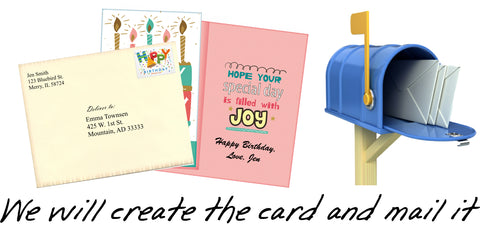 We will create the card and mail it
