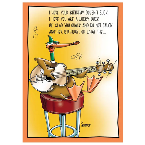 Singing Duck - Funny Birthday Card