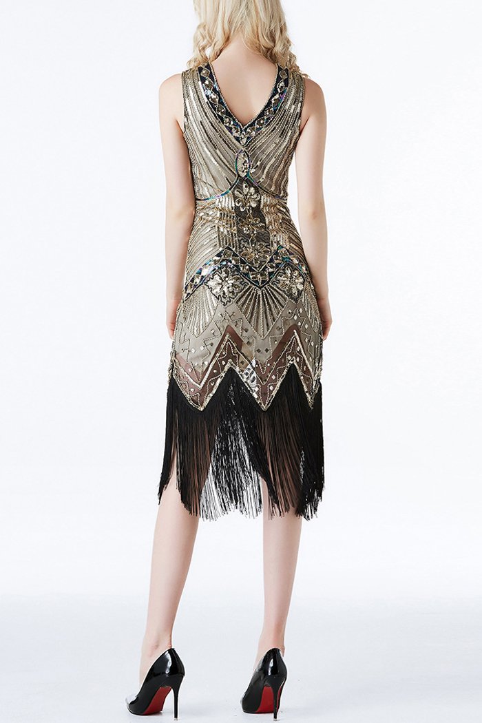 Glitter Fringe 1920s Flapper Dress