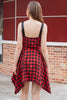 Load image into Gallery viewer, Red &amp; Black Plaid Vintage Dress