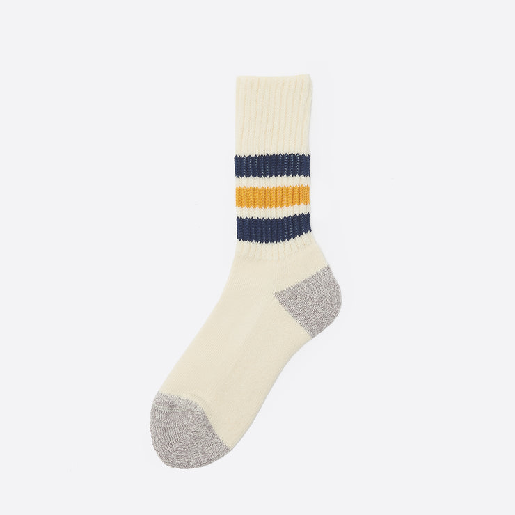 RoToTo Old School Socks in Navy/Yellow – Our Daily Edit.