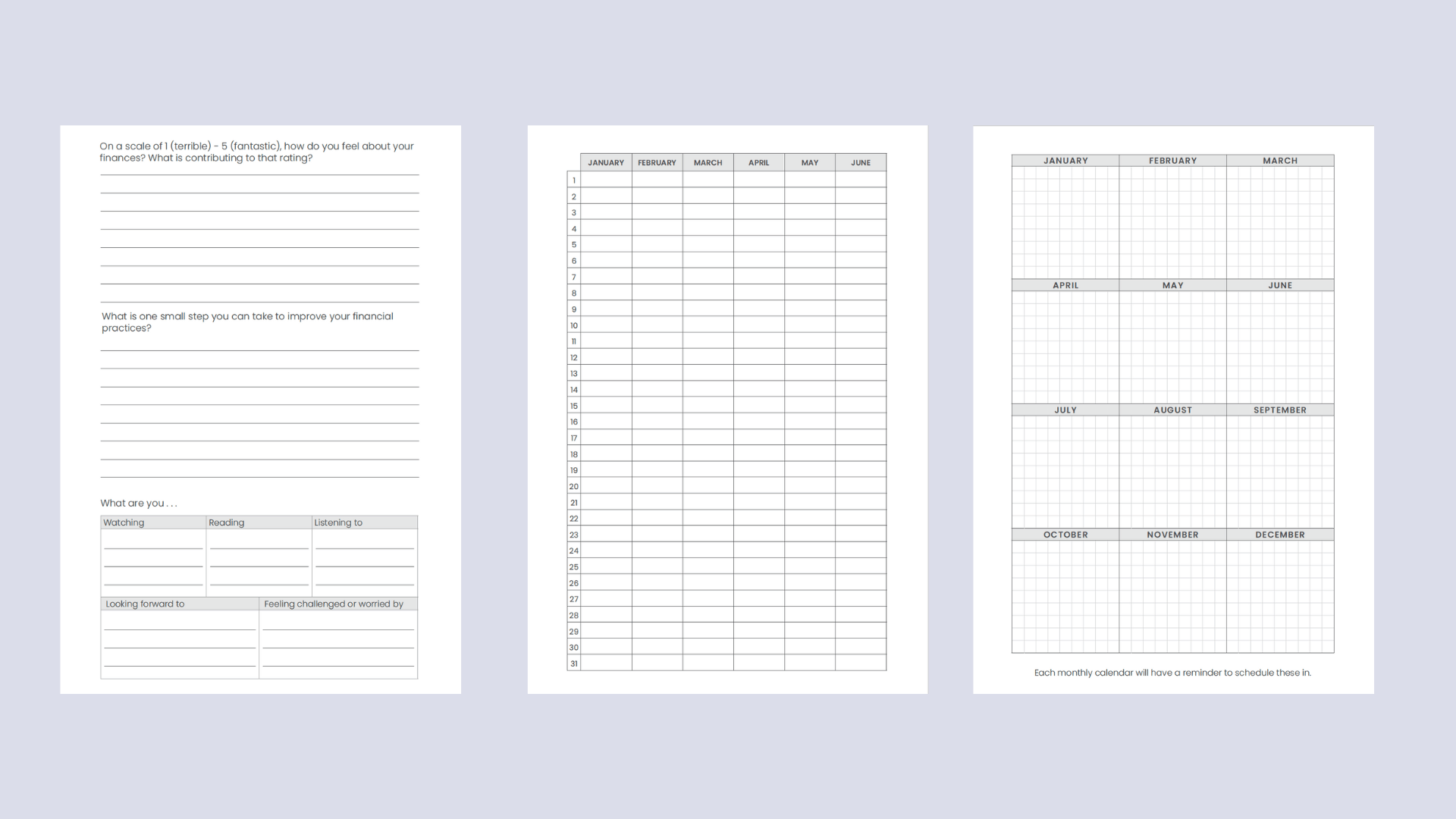 Planner Inserts