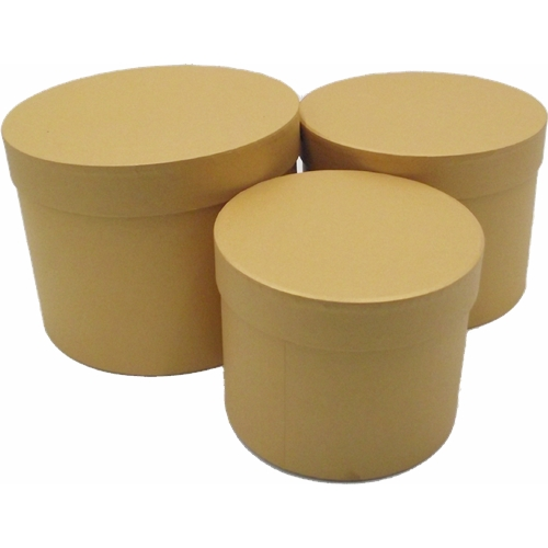 Set of 3 - Round Black Hat Box Boxes - Storage Florist Home Gift Decor –  Titleys Flowers / Direct Florist Supplies