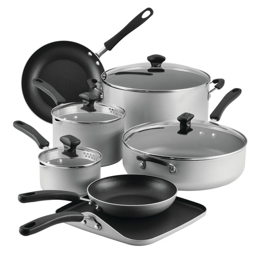 Farberware Style 10-Piece Aluminum Nonstick Cookware Set with Lids in Yellow  13548 - The Home Depot