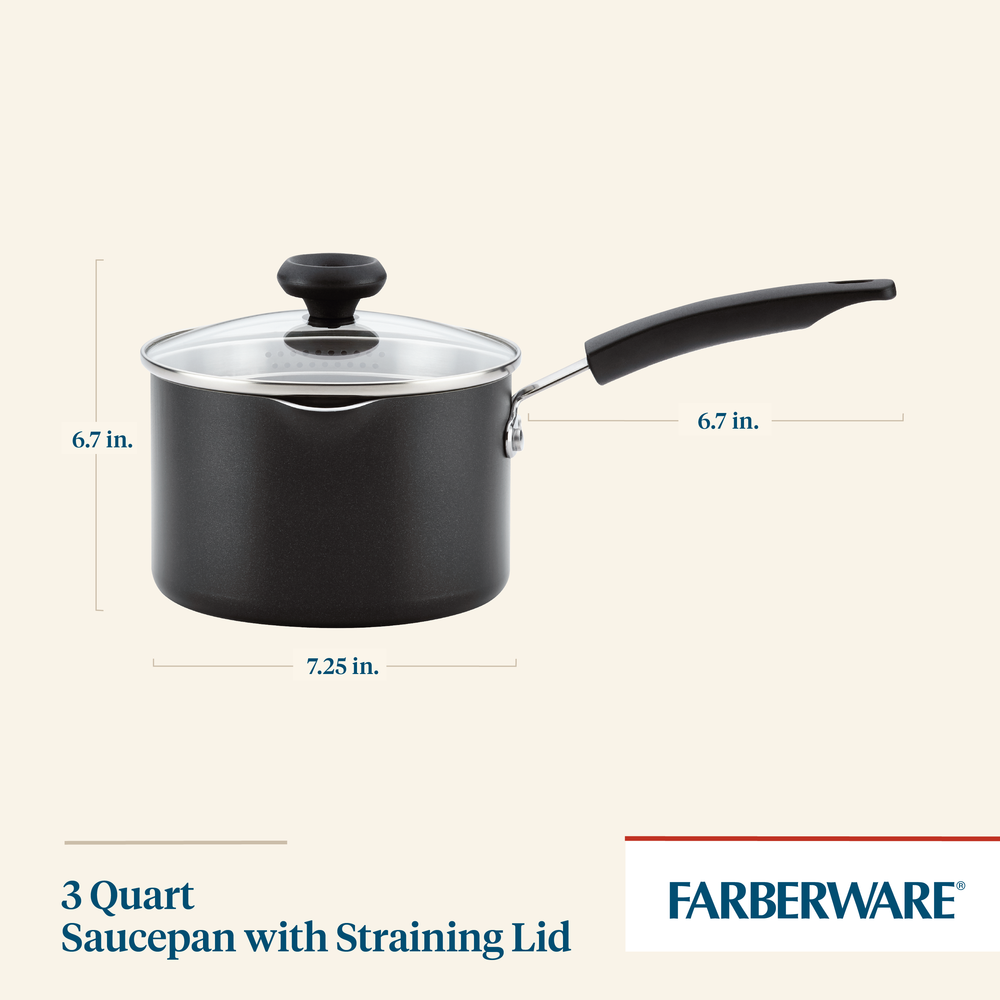 theorie Interpretatief schudden 3-Quart Nonstick Straining Saucepan — Farberware Cookware
