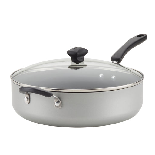 Farberware 6 Quart Black Smart Control Aluminum Nonstick Stockpot with Lid  - 22396