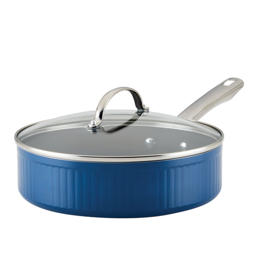 MsMk Large 4.5 Quart Saute Pan with lid, Fried Chicken Burnt also Nonstick,  Non-Toxic, Stay-Cool Handle, Scratch-resistant, Peeling-resistant