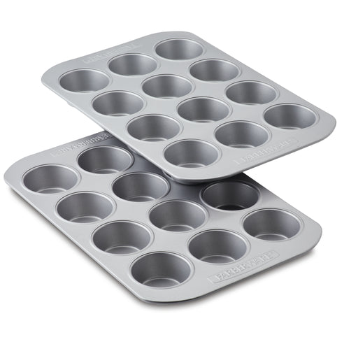 Hiceeden 2 Pack Ceramic Muffin Pans, 6 Cups Non-stick Muffin Tin Cupcake  Baking Pans with Handles for Muffin Cakes, Egg Tarts, Mousse, Pot Pie, Jelly