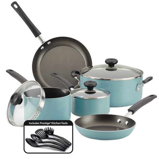 Farberware 20 Piece Easy Clean Aluminum Nonstick Cookware Pots and Pans Set,  Black for Sale in Ridgefield, NJ - OfferUp