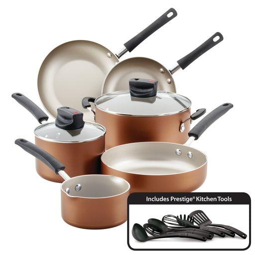 Farberware Cookstart 15-Pc. DiamondMax Nonstick Cookware Set Black