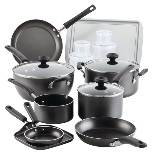 Farberware Dishwasher Safe Aluminum Nonstick Cookware Pots and Pans Set  15-Piece Aqua 21894 - Best Buy