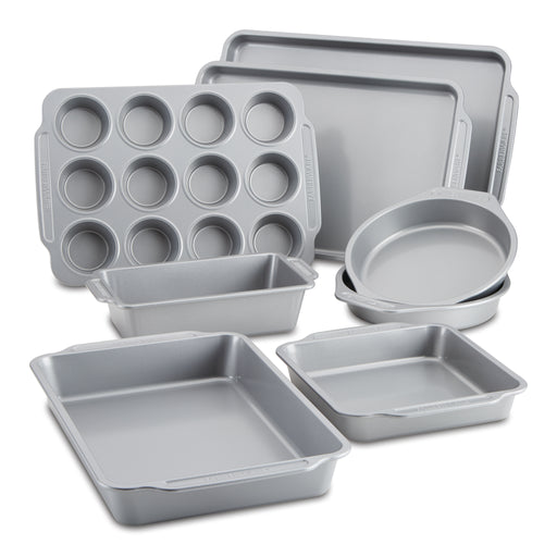 Best Buy: Farberware 10-Piece Nonstick Bakeware Set with Cooling Rack Gray  46650