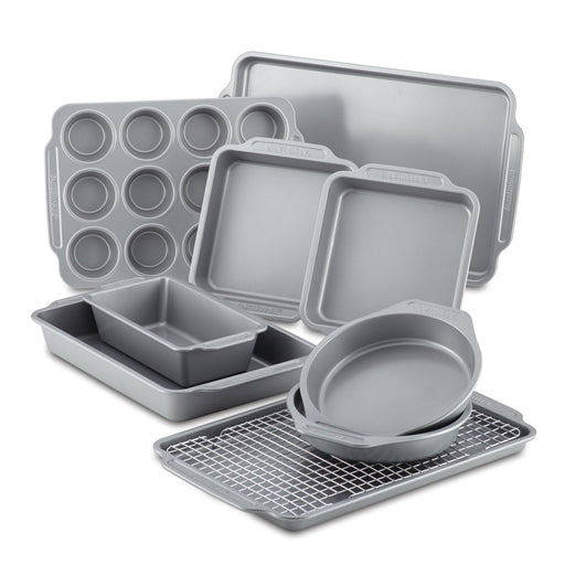 Oneida TEXPRO 8 Piece Nonstick Metal Bakeware Set, High-Performance &  Dishwasher Safe,Silver